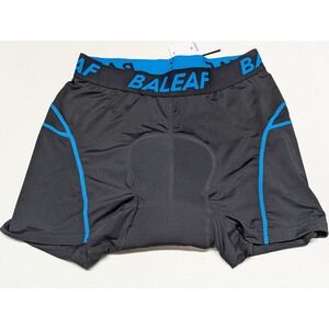 Baleaf Mens Padded Cycling Underwear Shorts Black Blue Size Large NWT